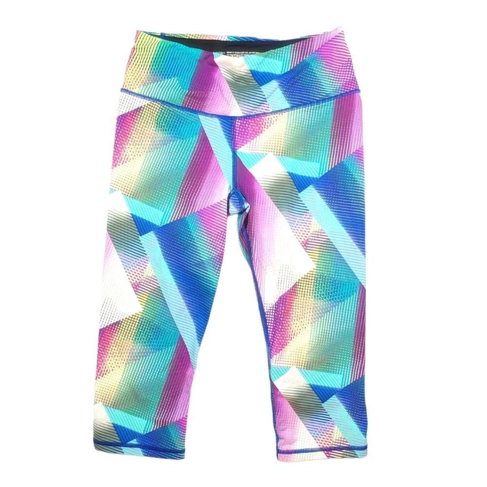 VSX Sport Knockout Capris GEOMETRIC rainbow pattern Small NEW